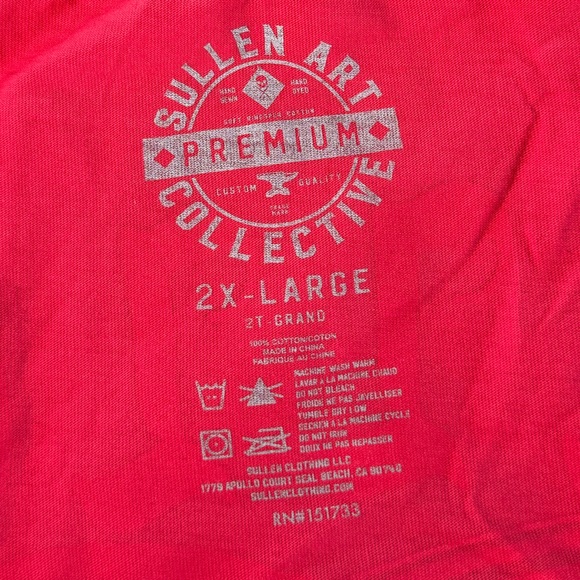 Sullen Art Collective Men’s Graphic T-shirt - Red -Size: XL / 2X- NWT - Picture 14 of 14